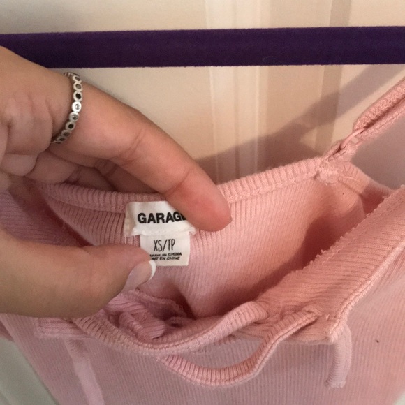 Pink Ribbed Tank Top from Garage - Picture 4 of 4
